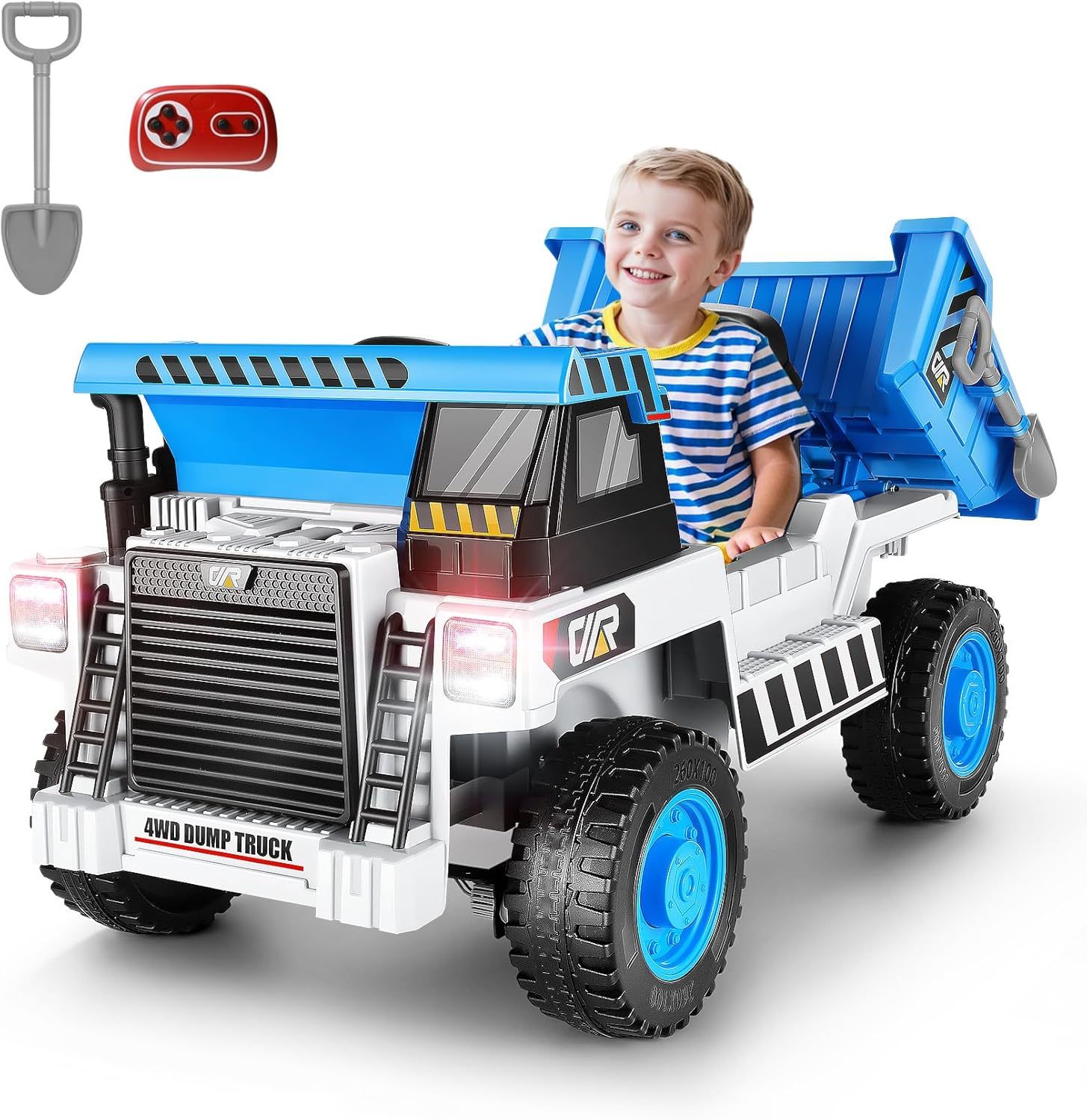 Hikole 12V 4WD Ride on Toys Car for Kids 4-8 with Remote Control