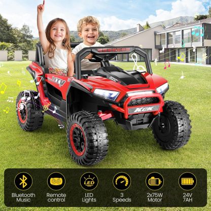 Hikole 24V Ride on Toys for Big Kids, 2 Seater UTV Electric Car with Remote Control