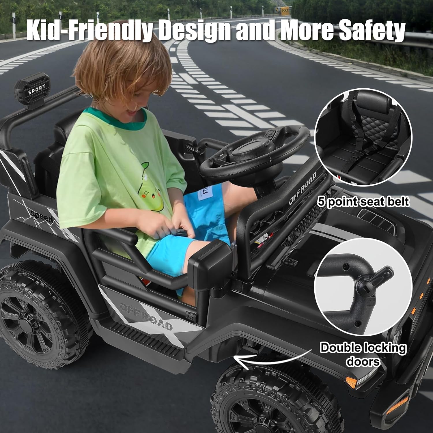 Hikole Kids Ride On Car with Remote Control
