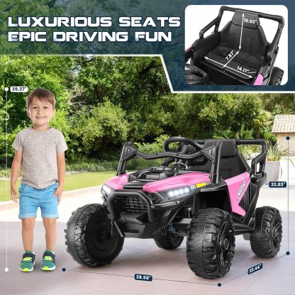 Hikole 24V Kids UTV Electric Ride on Car with Remote Control