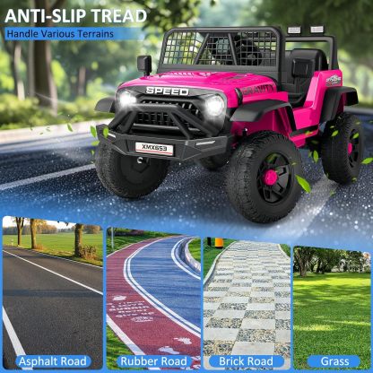 Hikole 24V Ride on Car with Remote Control, Power Car Wheels for Kids