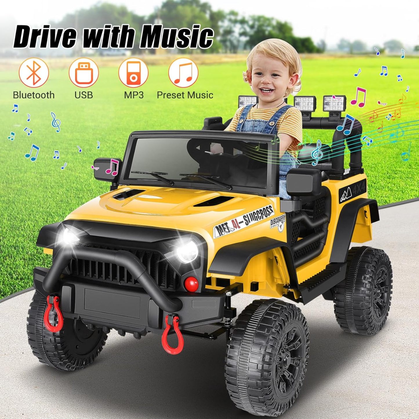 Hikole Battery Operated Car for Kids with Parent Remote Control-Hikole
