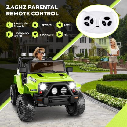 Hikole Kids Electric Car with Remote Control,12V Battery Powered Car w/Parent Remote Control