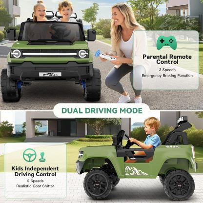 Hikole 2 Seater 24V Ride on Toys for Kids, Power Wheels with Remote Control