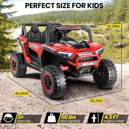 Hikole 24V Ride on Toys for Big Kids, 2 Seater UTV Electric Car with Remote Control