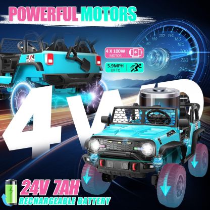 Hikole 24 Volt Ride On Toys for Boys Girls