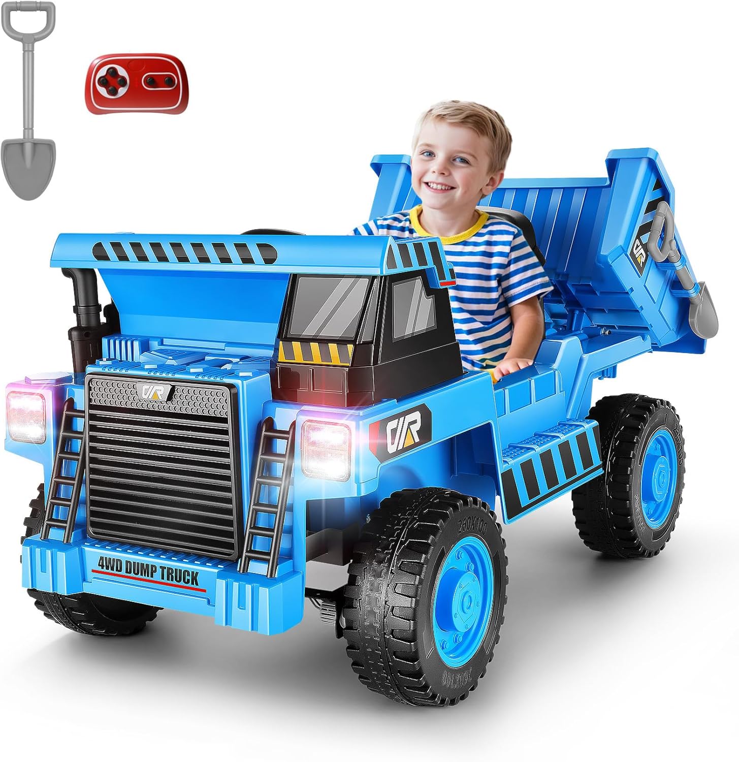 Hikole 12V 4WD Ride on Toys Car for Kids 4-8 with Remote Control