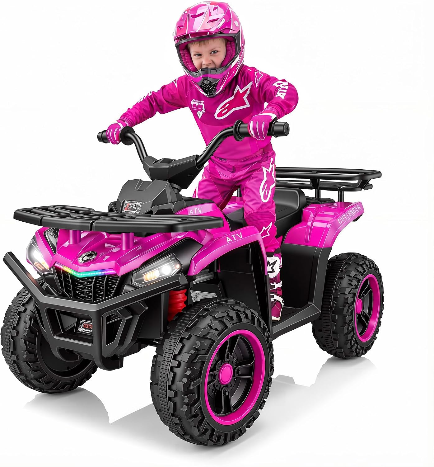 Hikole 24V ATV 4 Wheeler for Kids 3-6,Electric Ride Quad