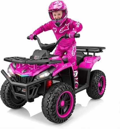 Hikole 24V ATV 4 Wheeler for Kids 3-6,Electric Ride Quad