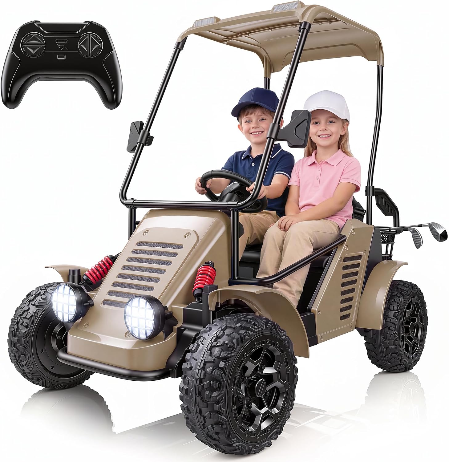 Hikole 36V 4WD 2-Seater Kids Golf Cart w/Canopy