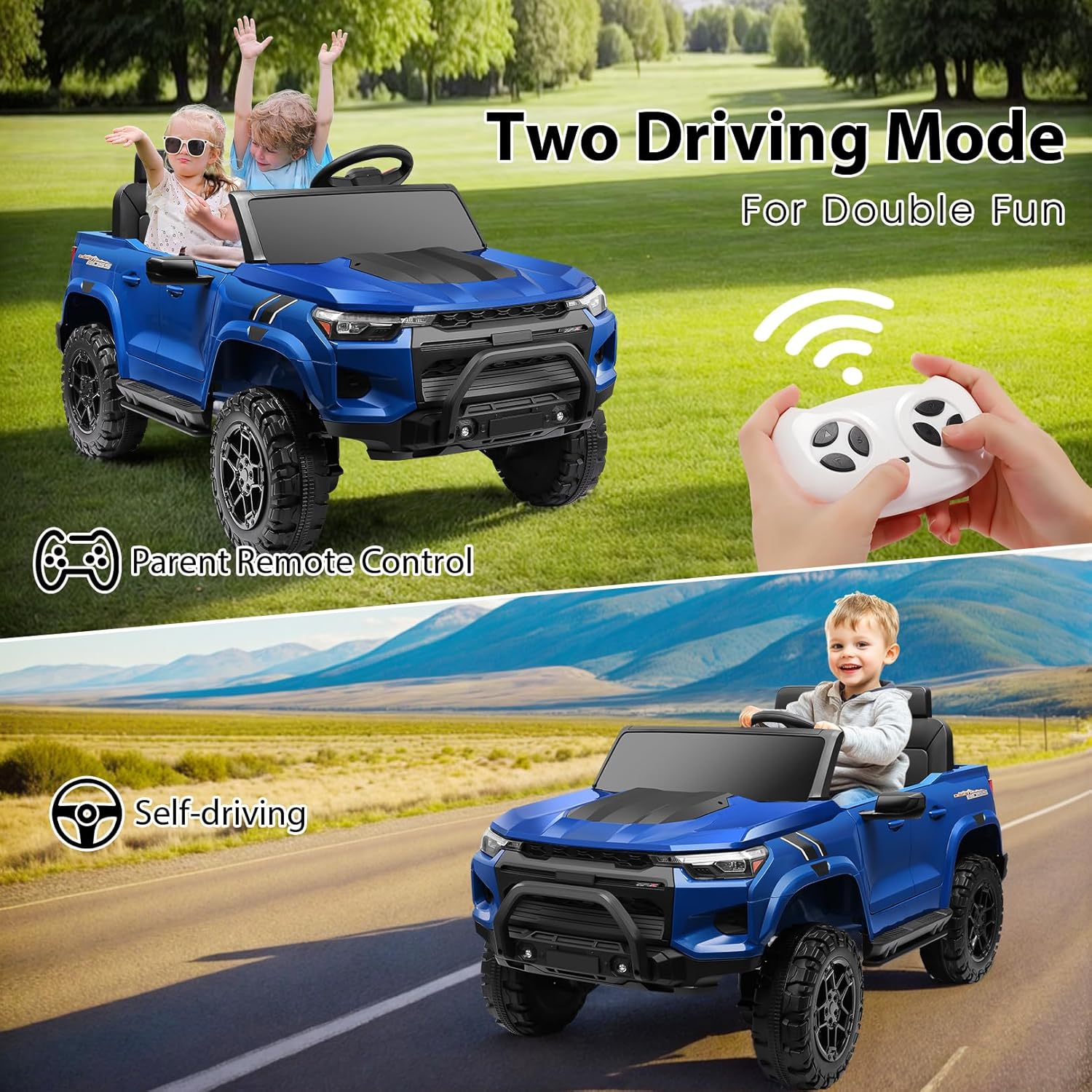 Hikole 2 Seater 24V Electric Ride on Car