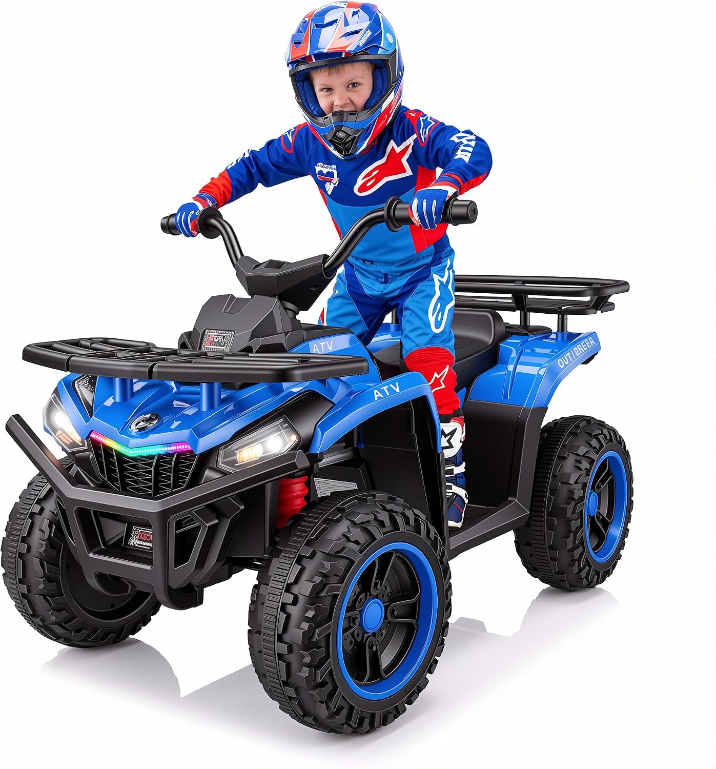 Hikole 24V ATV 4 Wheeler for Kids 3-6,Electric Ride Quad