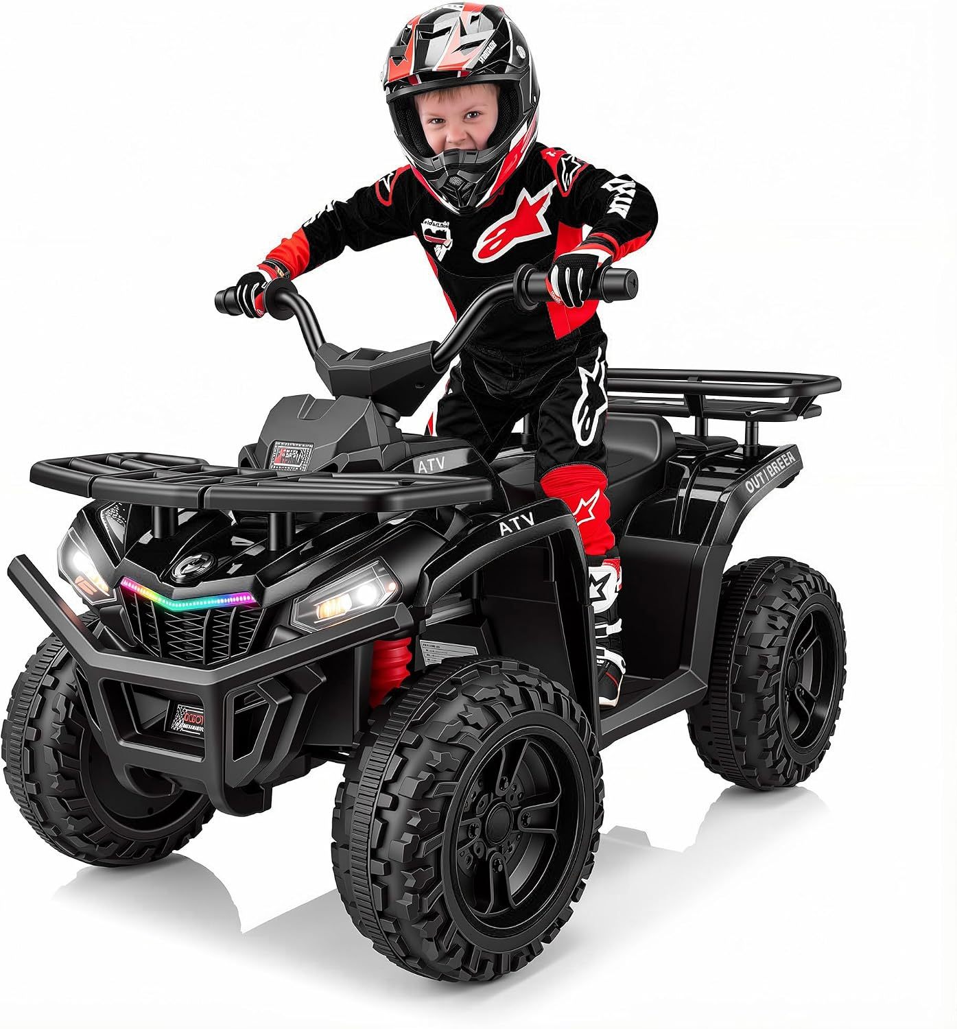 Hikole 24V ATV 4 Wheeler for Kids 3-6,Electric Ride Quad
