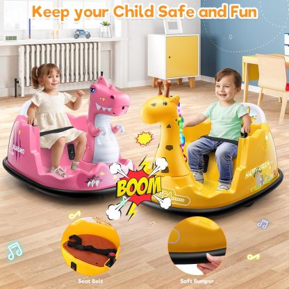Hikole 12V Baby Bumper Car for Kids 2-5, Toddler Ride on Car with Parent Remote