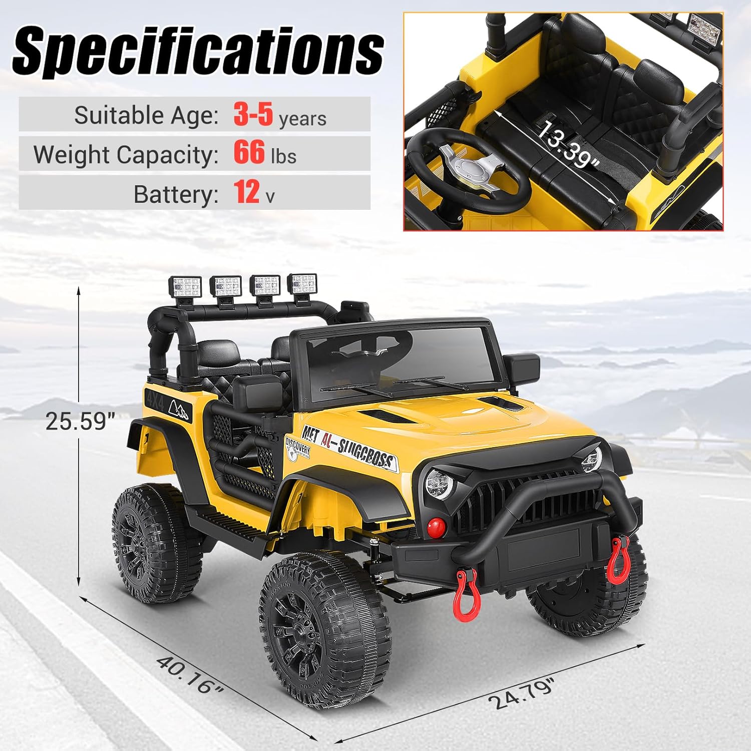 Hikole Battery Operated Car for Kids with Parent Remote Control-Hikole