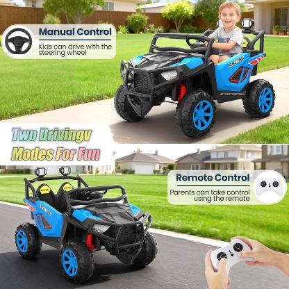 Hikole 2 Seater 24V Ride on Car, UTV for Kids, Power Wheels with Remote Control