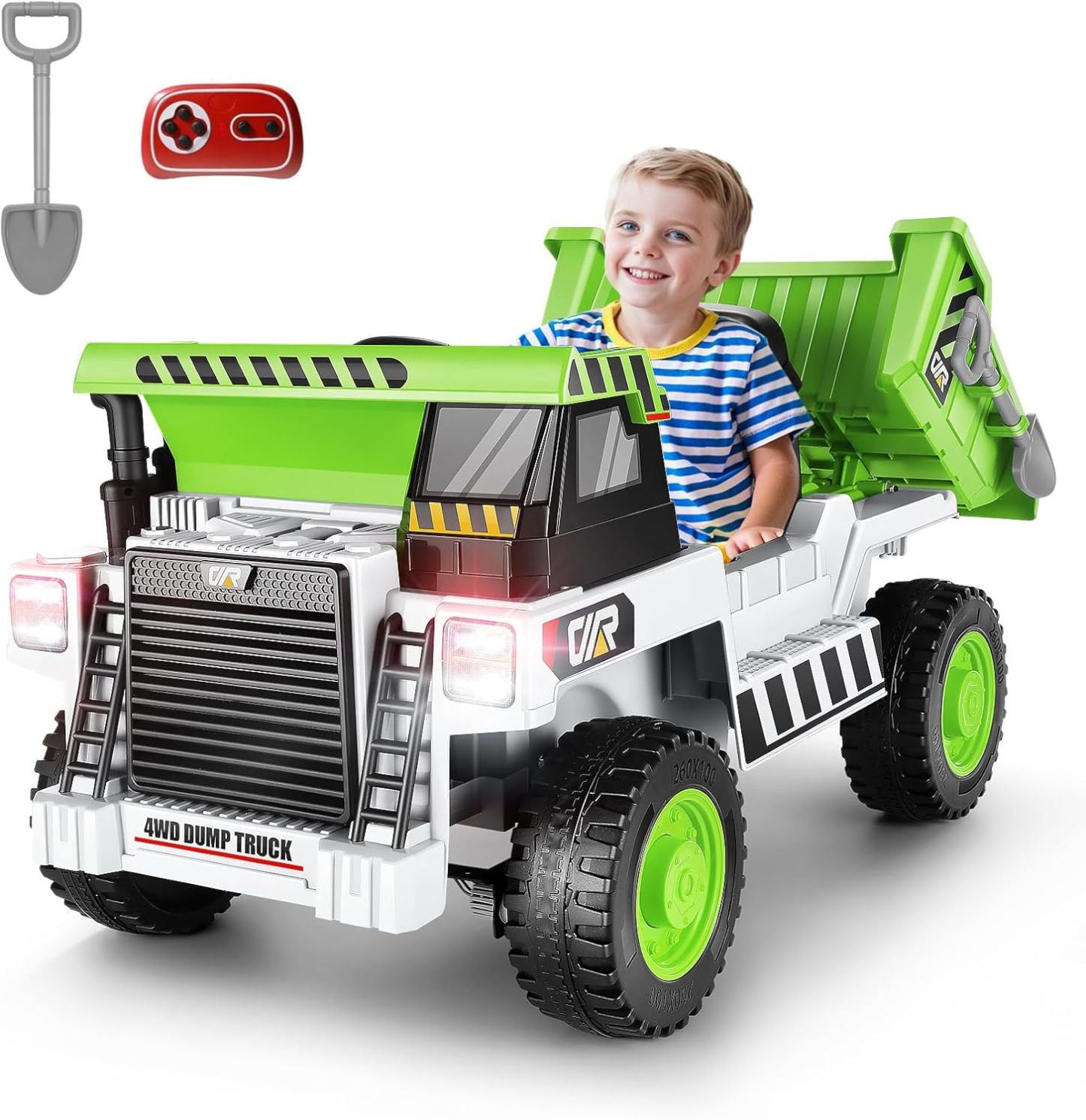 Hikole 12V 4WD Ride on Toys Car for Kids 4-8 with Remote Control