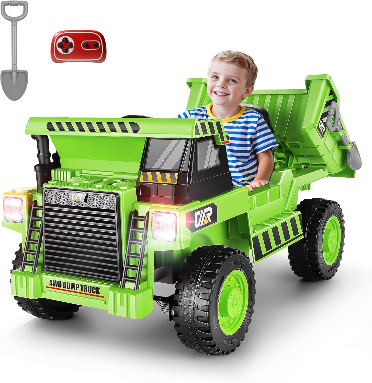 Hikole 12V 4WD Ride on Toys Car for Kids 4-8 with Remote Control