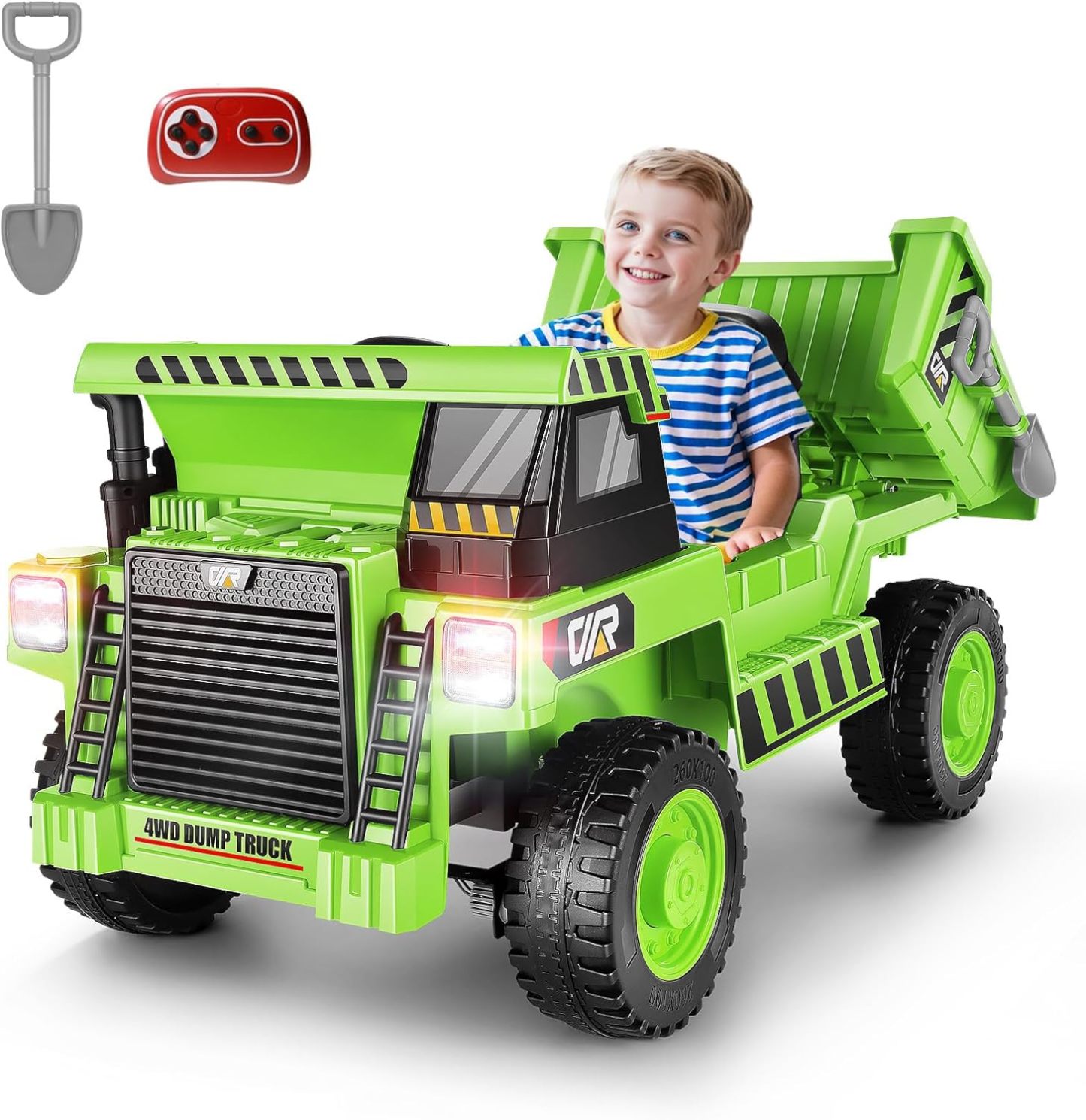 Hikole 12V 4WD Ride on Toys Car for Kids 4-8 with Remote Control