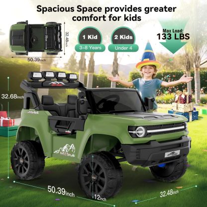 Hikole 2 Seater 24V Ride on Toys for Kids, Power Wheels with Remote Control