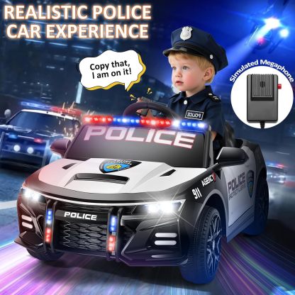 Hikole Electric Ride on Police Car for Kids with Remote Control
