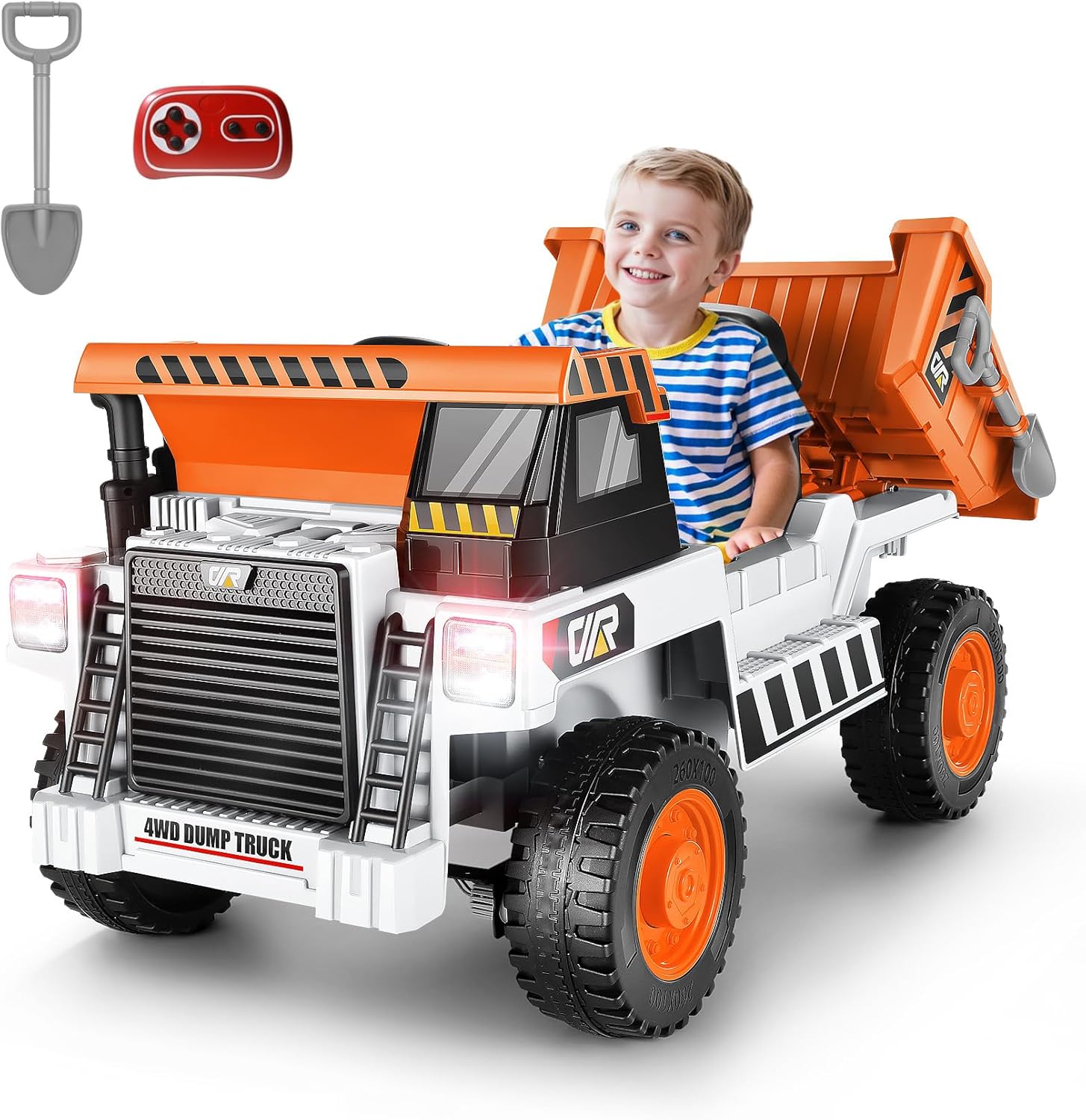 Hikole 12V 4WD Ride on Toys Car for Kids 4-8 with Remote Control