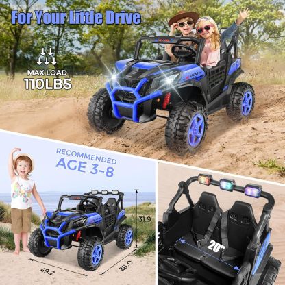 Hikole Two Seater Ride on Cars for Kids