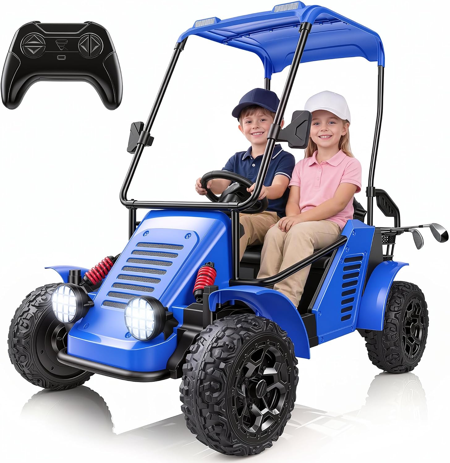 Hikole 36V 4WD 2-Seater Kids Golf Cart w/Canopy