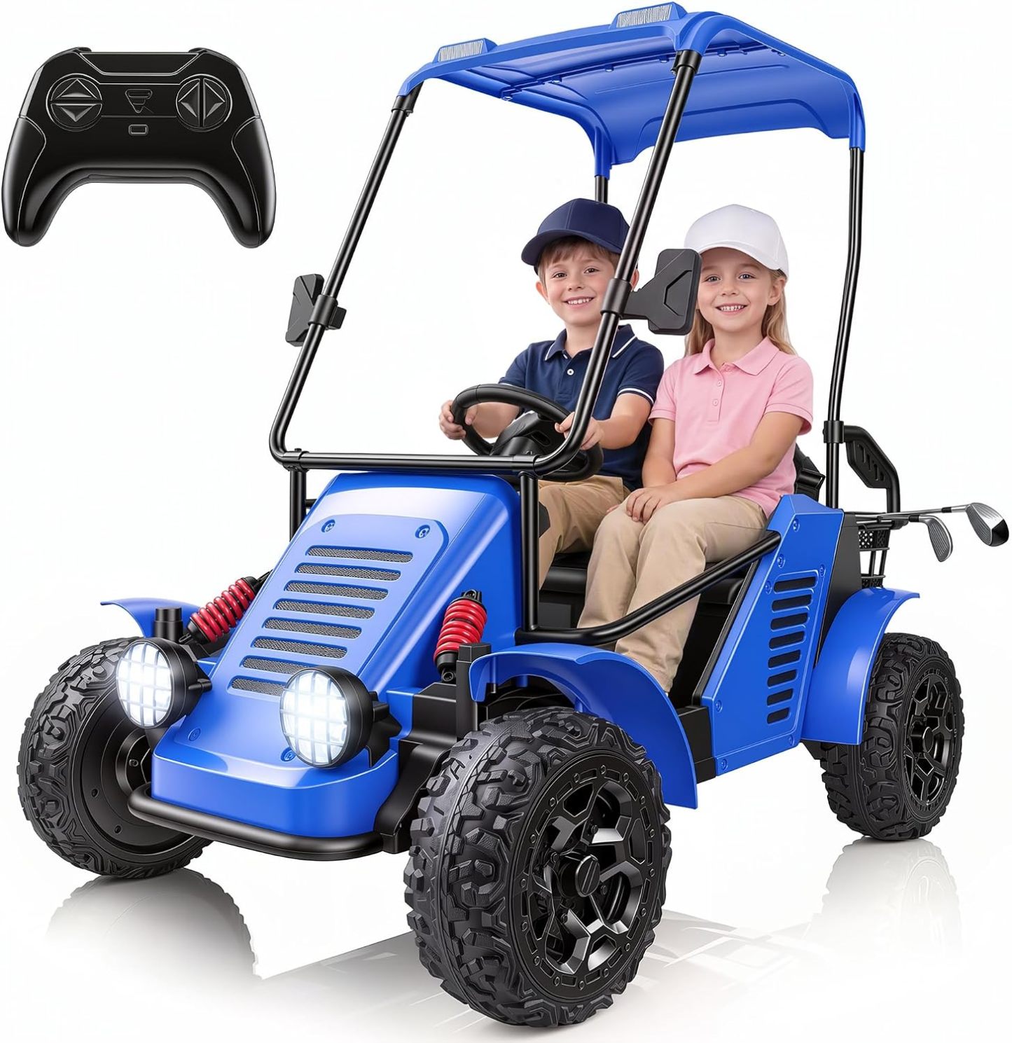 Hikole 36V 4WD 2-Seater Kids Golf Cart w/Canopy