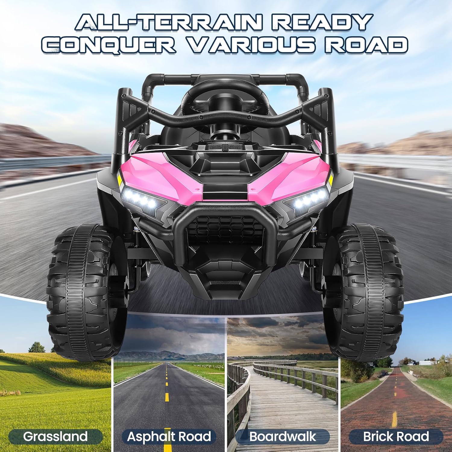 Hikole 24V Kids UTV Electric Ride on Car with Remote Control