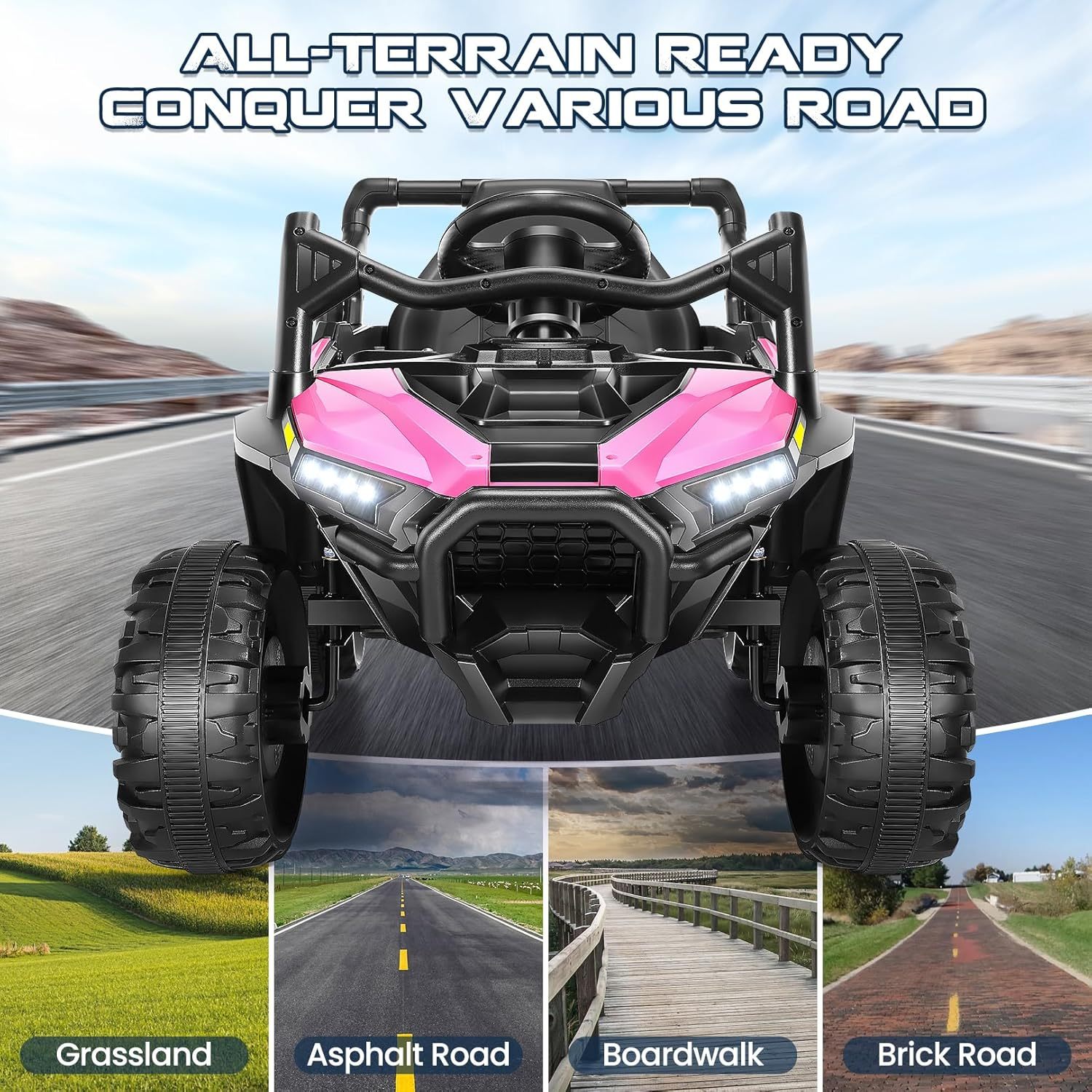 Hikole 24V Kids UTV Electric Ride on Car with Remote Control