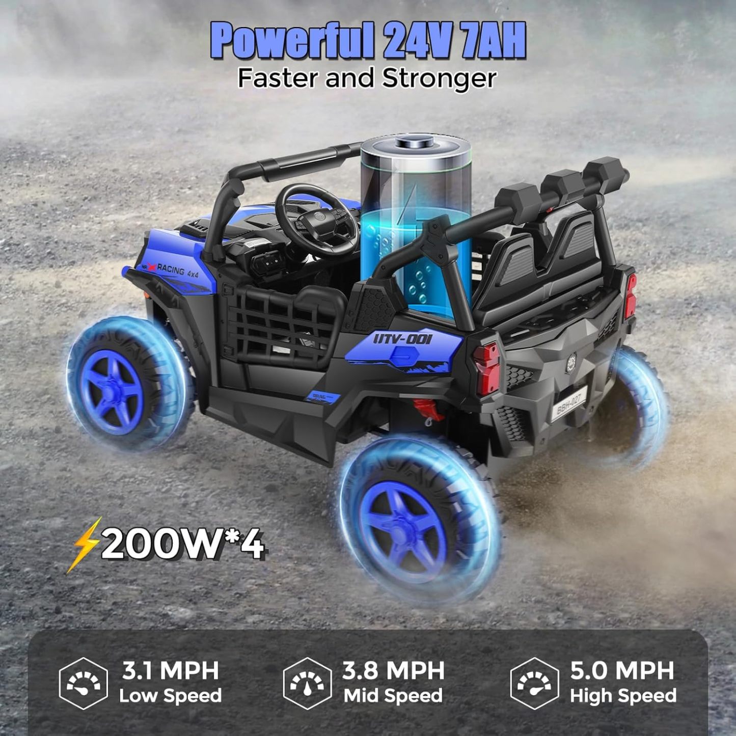 Hikole Two Seater Ride on Cars for Kids