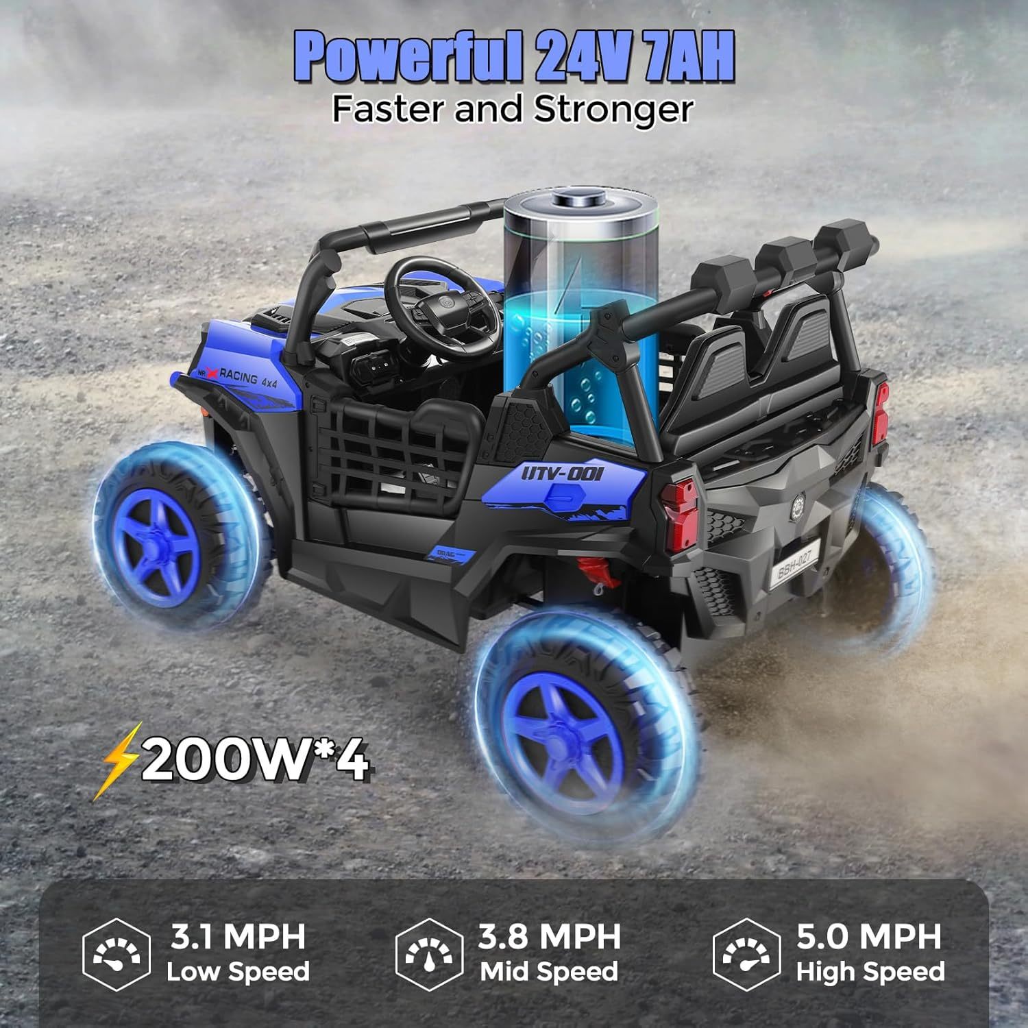 Hikole Two Seater Ride on Cars for Kids