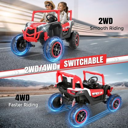 Hikole 2 Seater Ride on Car Truck for Kids, 24V Ride On Toys for Big Kids w/Remote Control