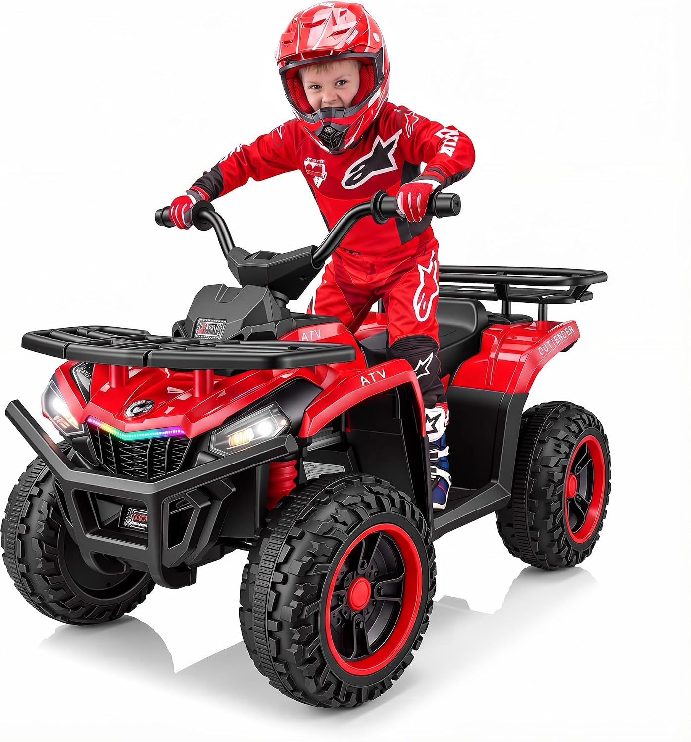 Hikole 24V ATV 4 Wheeler for Kids 3-6,Electric Ride Quad