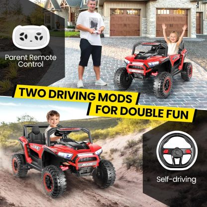 Hikole 24V Ride on Toys for Big Kids, 2 Seater UTV Electric Car with Remote Control