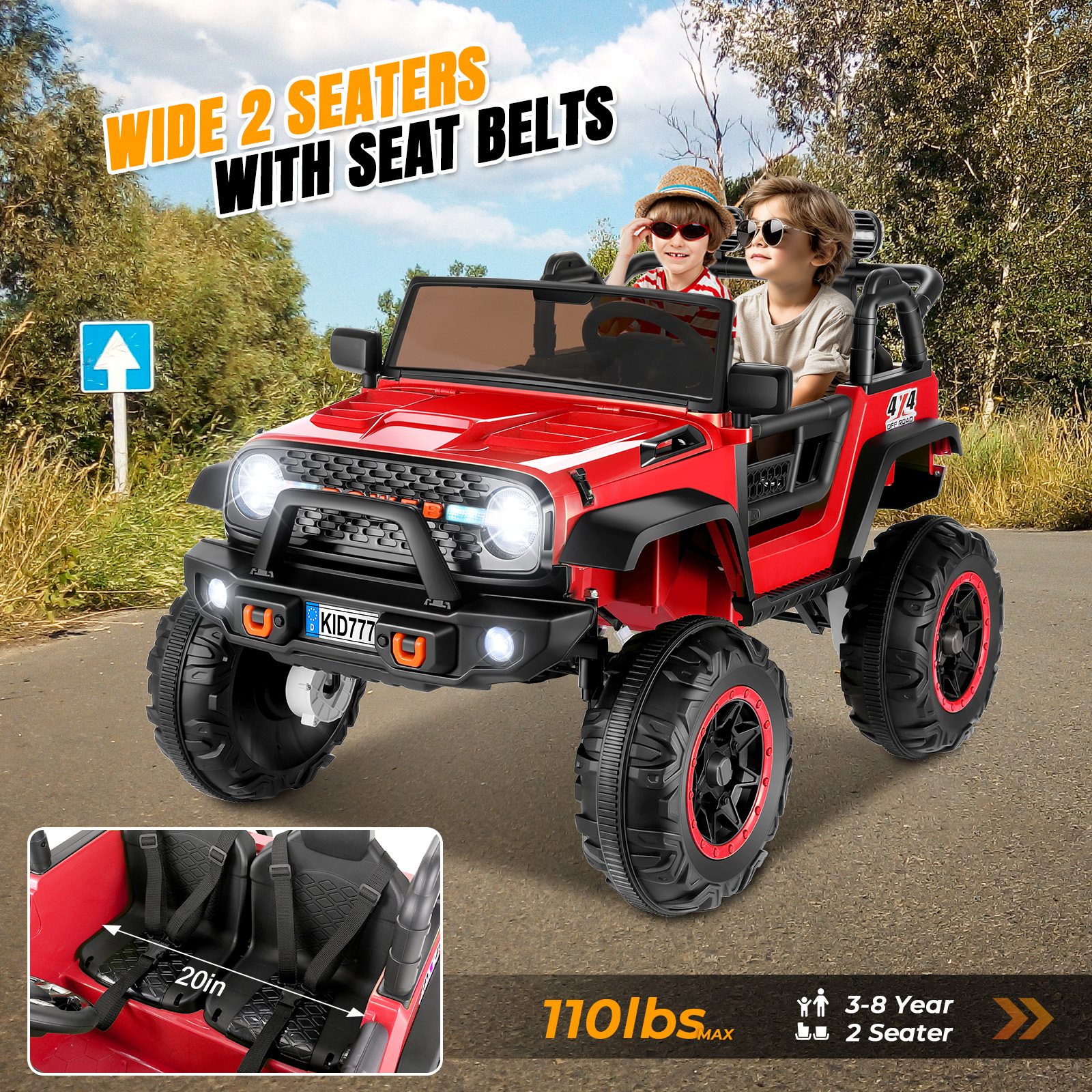 Hikole 24V Kids Ride on Truck