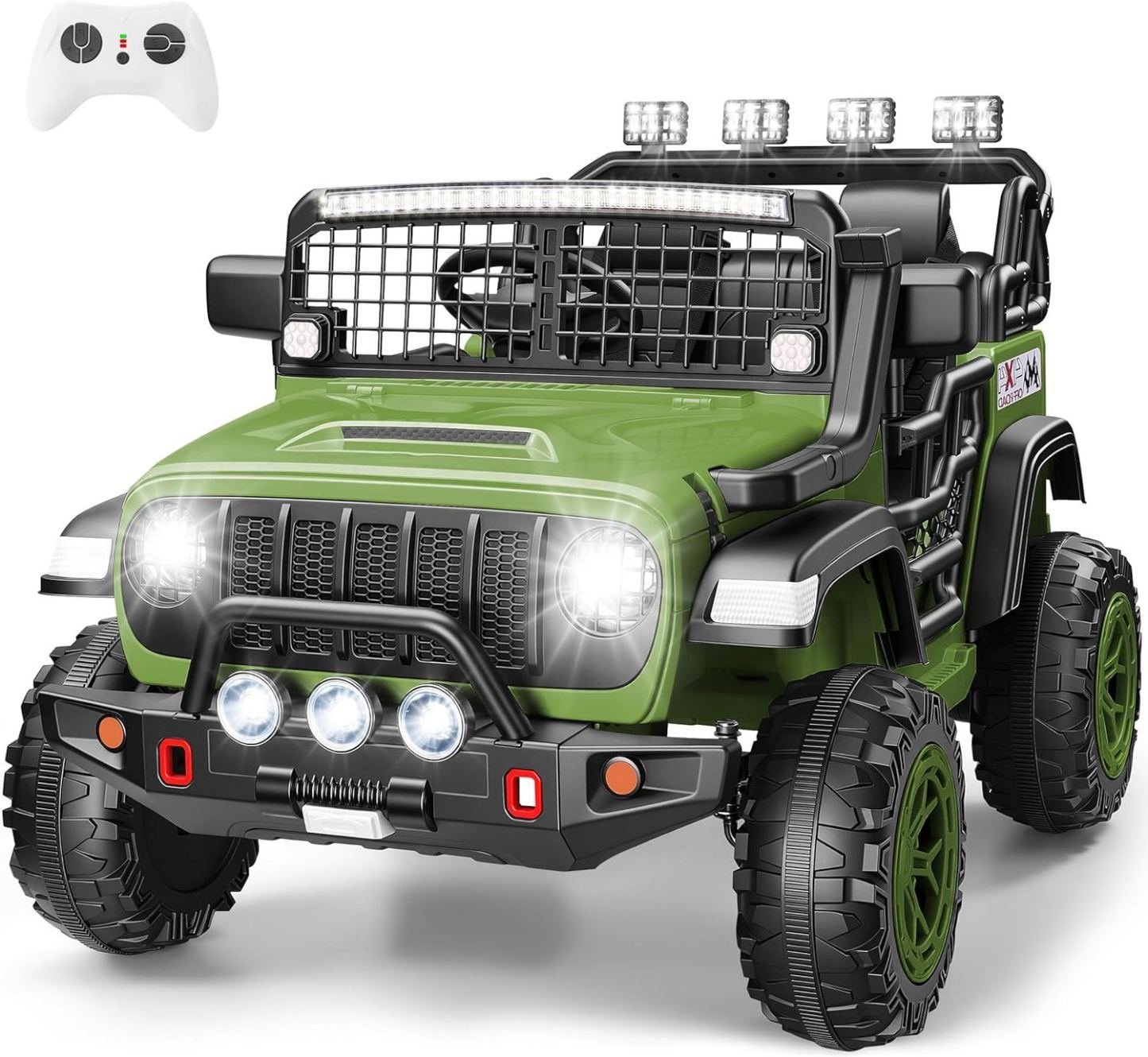 Hikole 24V 2 Seater Electric Ride on Truck Car for Kids 4-8, Remote Control