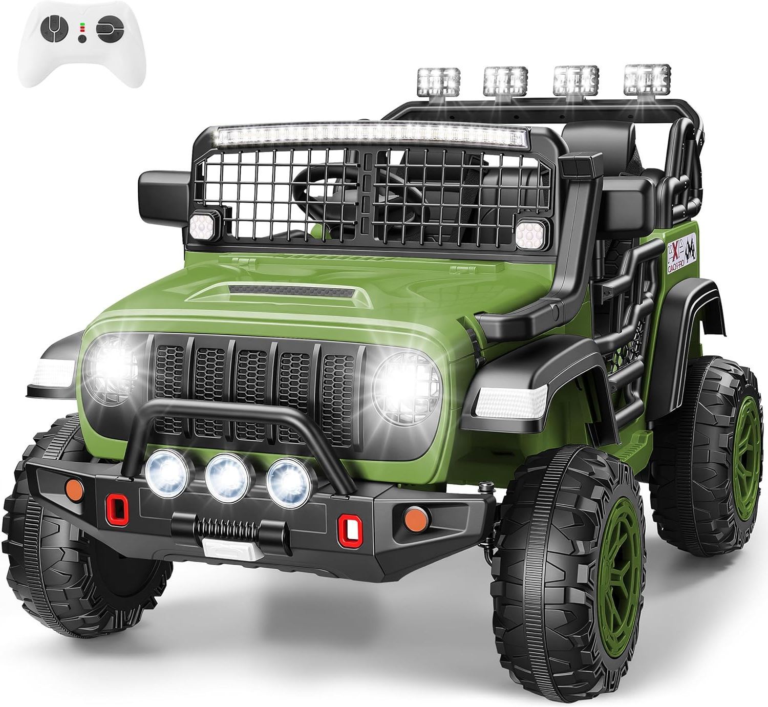 Hikole 24V 2 Seater Electric Ride on Truck Car for Kids 4-8, Remote Control