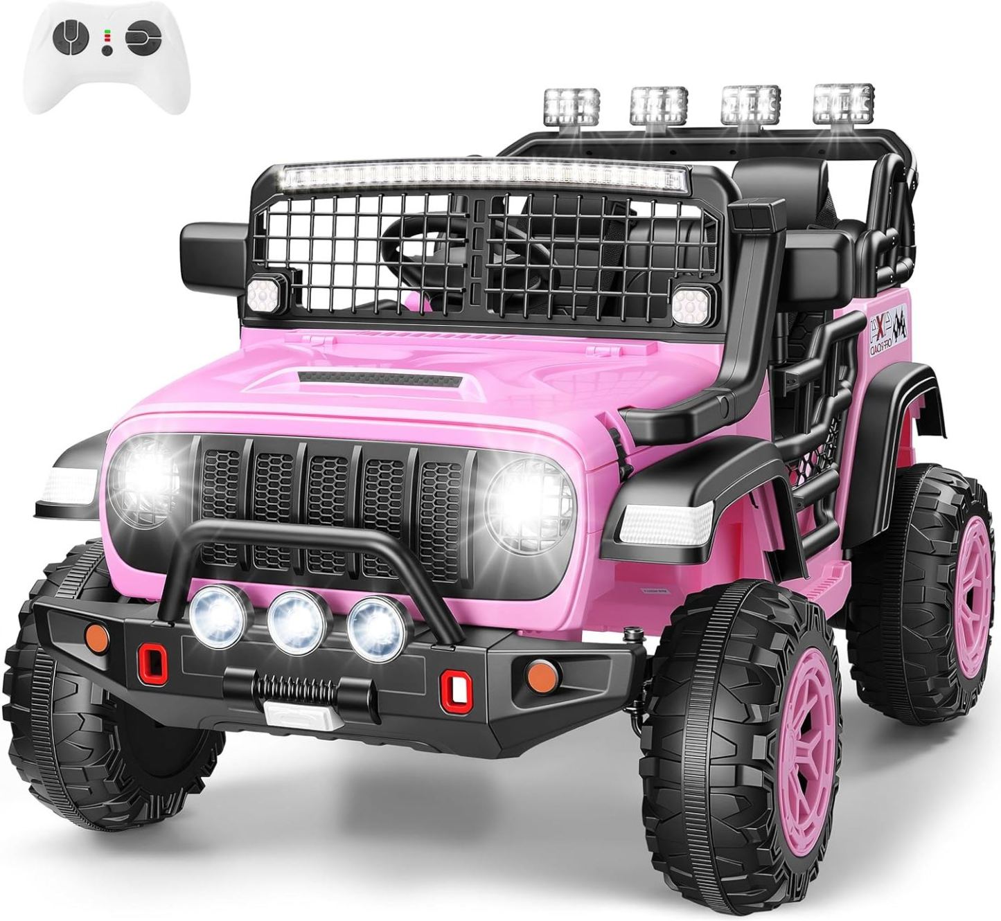 Hikole 24V 2 Seater Electric Ride on Truck Car for Kids 4-8, Remote Control