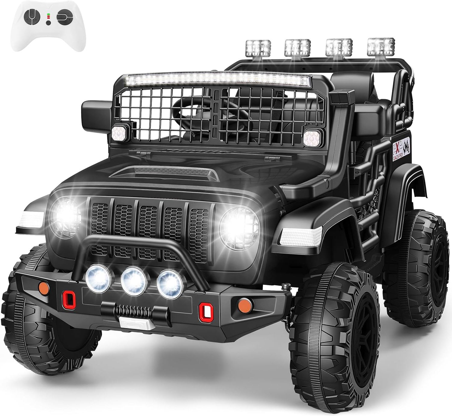 Hikole 24V 2 Seater Electric Ride on Truck Car for Kids 4-8, Remote Control