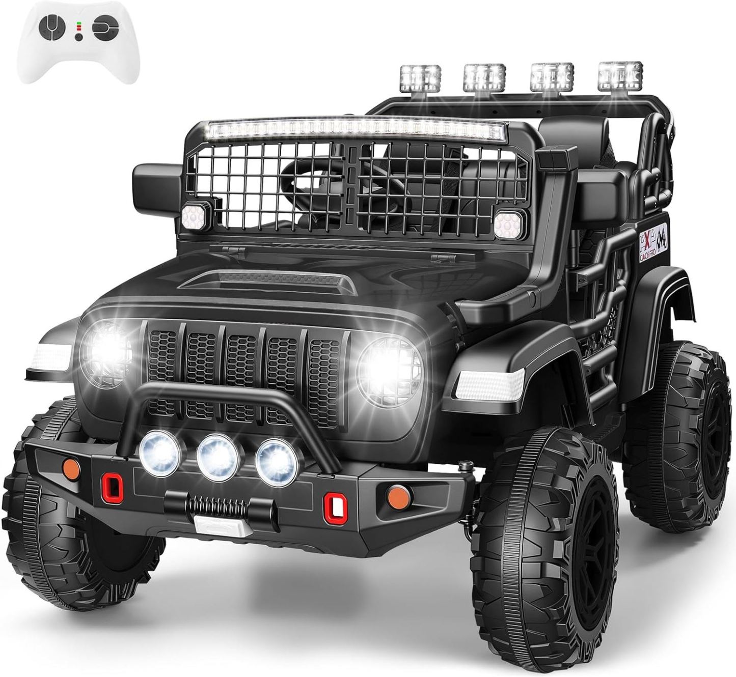 Hikole 24V 2 Seater Electric Ride on Truck Car for Kids 4-8, Remote Control