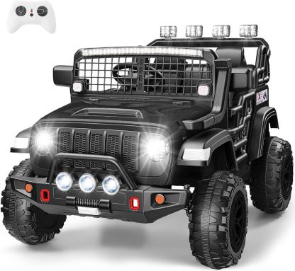 Hikole 24V 2 Seater Electric Ride on Truck Car for Kids 4-8, Remote Control