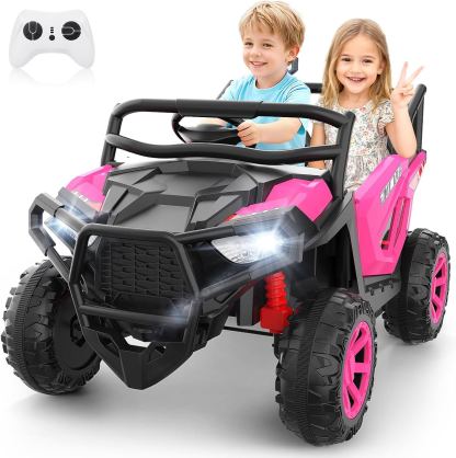 Hikole 2 Seater 24V Ride on Car, UTV for Kids, Power Wheels with Remote Control