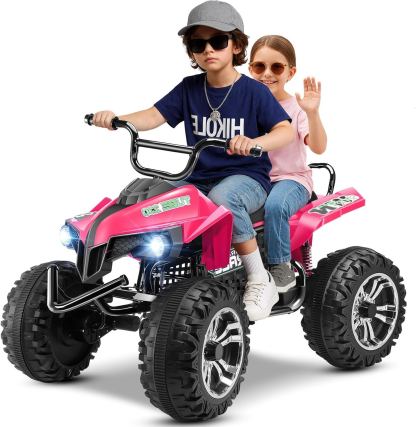 Hikole Kids ATV 4 Wheeler, 24V 2 Seater XXL, Ride on Electric Quad Four Wheelers
