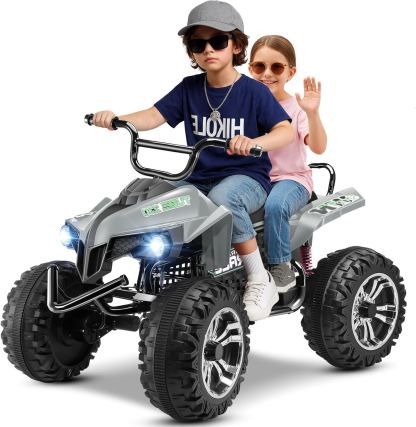 Hikole Kids ATV 4 Wheeler, 24V 2 Seater XXL, Ride on Electric Quad Four Wheelers