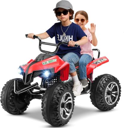 Hikole Kids ATV 4 Wheeler, 24V 2 Seater XXL, Ride on Electric Quad Four Wheelers