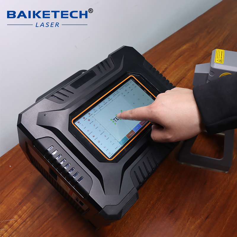 New FM-400S MAX Laser【FOB】Portable Handheld Fiber Laser Marking Machine 15000mAh Rechargeable Battery, Portable Laser Engraver for Metal Curved Vertical Large Workpieces Outdoor Marking