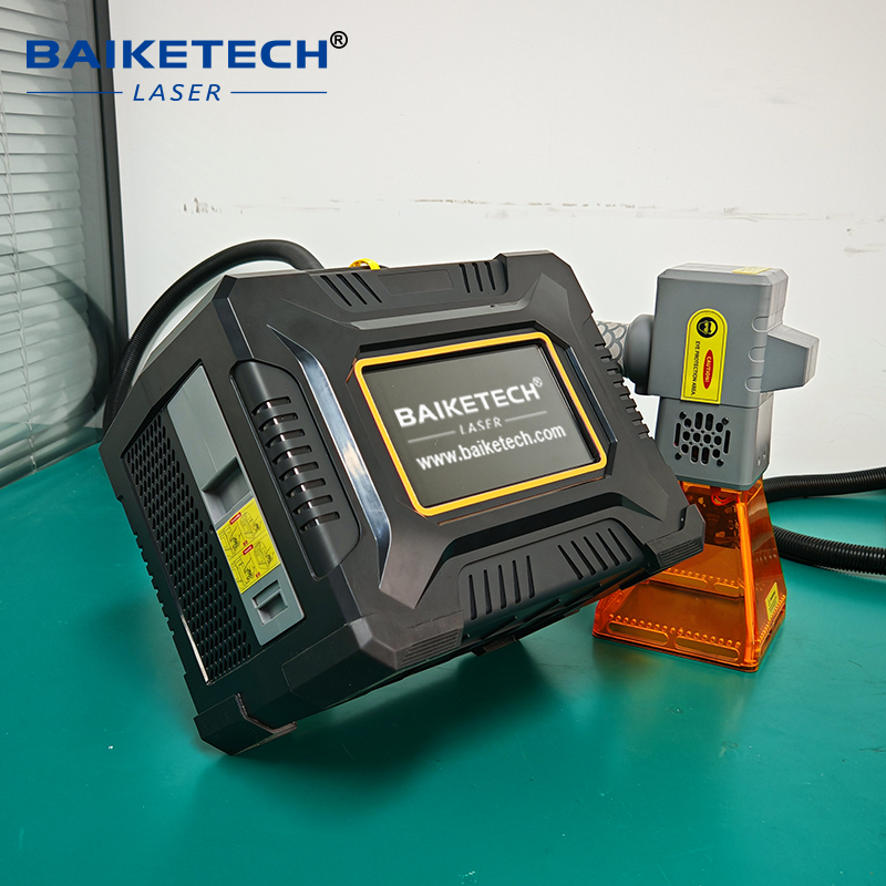 New FM-400S MAX Laser【FOB】Portable Handheld Fiber Laser Marking Machine 15000mAh Rechargeable Battery, Portable Laser Engraver for Metal Curved Vertical Large Workpieces Outdoor Marking