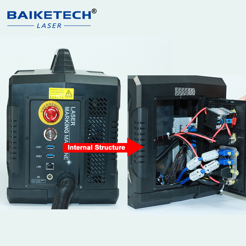 New FM-400S MAX Laser【FOB】Portable Handheld Fiber Laser Marking Machine 15000mAh Rechargeable Battery, Portable Laser Engraver for Metal Curved Vertical Large Workpieces Outdoor Marking